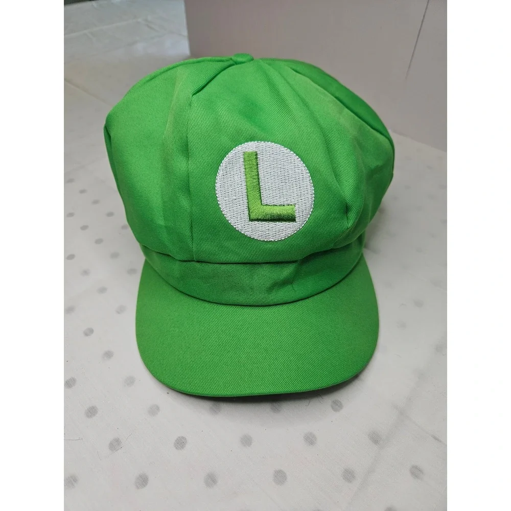 Luigi Hat Green Baseball Cap‎ Cosplay Costume Accessory